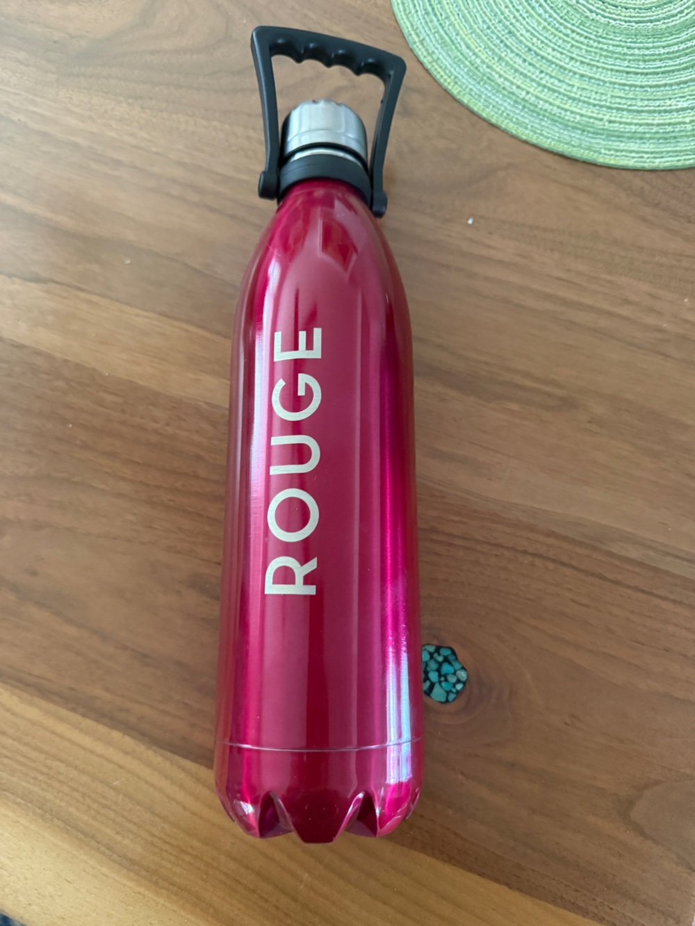 Rouge Metallic Red Insulated Bottle for wine